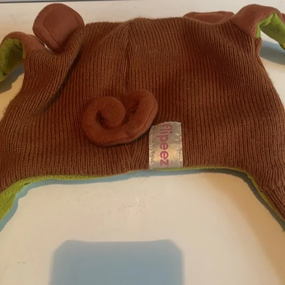 Flipeez Huggie monkey fun winter hat boys girls fleece knit beanie kids - Picture 13 of 16